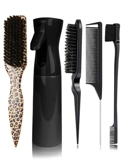 Leopard Print Tail Comb and Hair Brush Collection