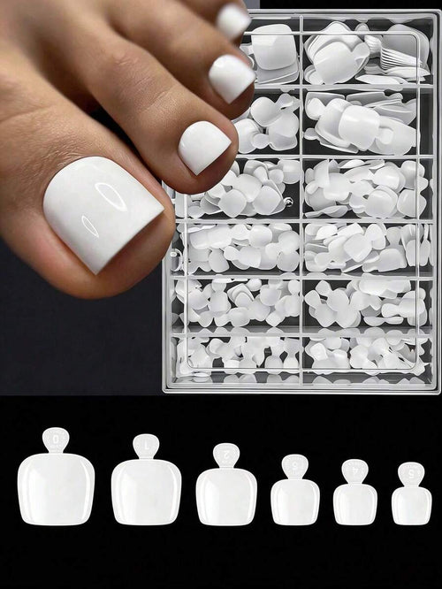 240-Piece Full-Cover Press-On Toenail Set