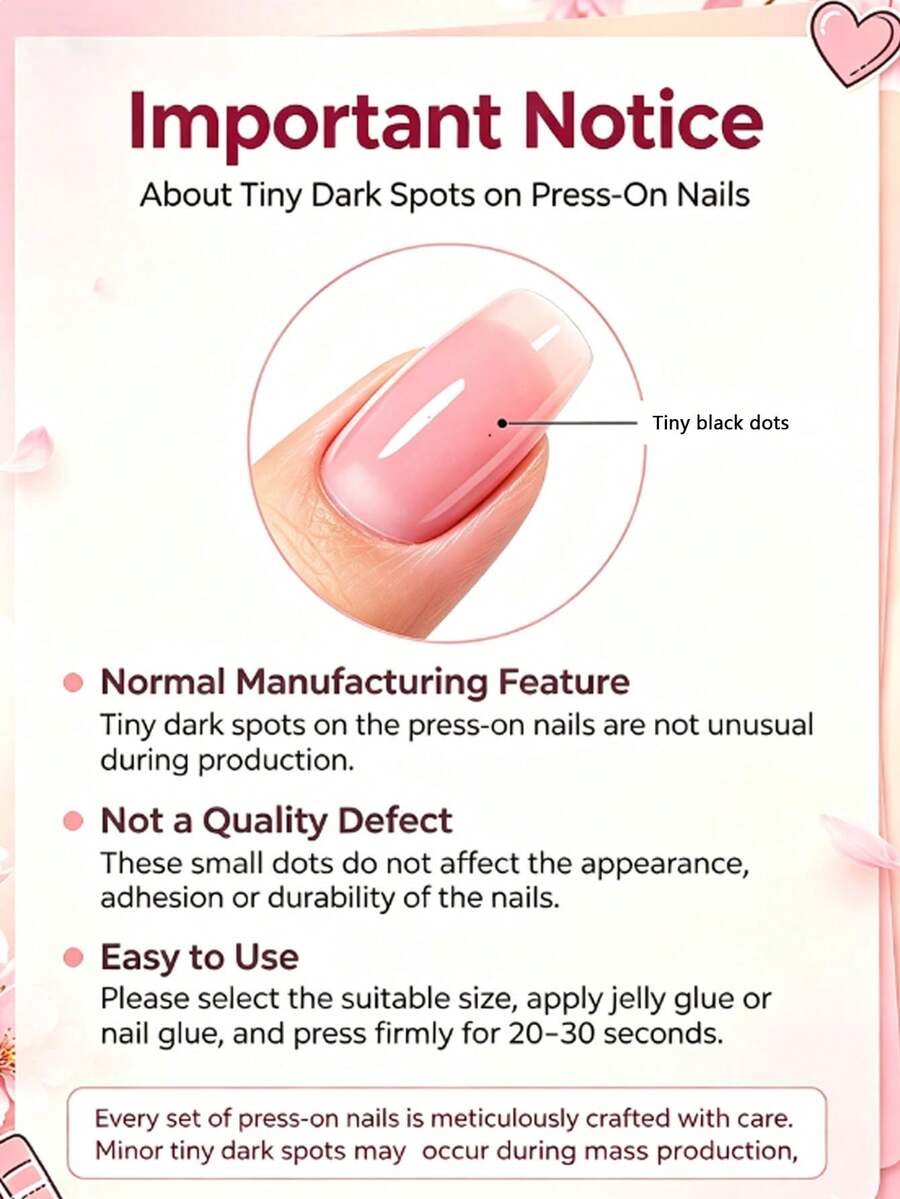 24-Piece Pink Flame Halloween Square Press-On Nails